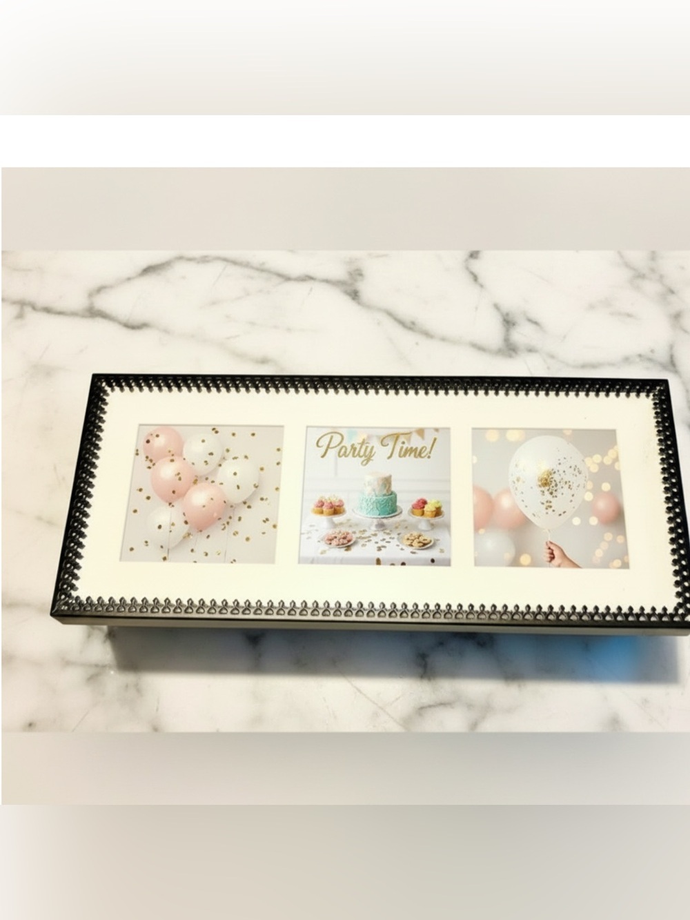 ๐๐๐ NWT Nicole Miller New York
3 Section Picture Frame In Black Enamel 3x3 - Picture 1 of 10